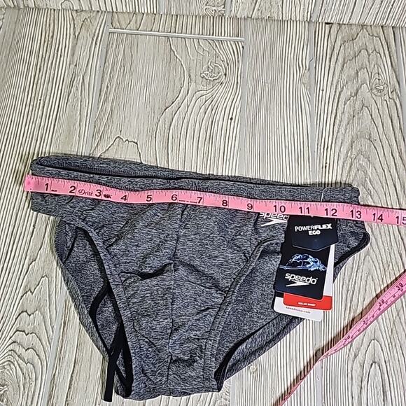 Speedo Heather Grey Solar Brieft Mens Swimsuit Size 32 NEW - Picture 7 of 8